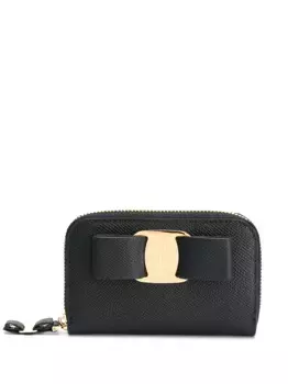 Кошелек с бантом Ferragamo, черный
