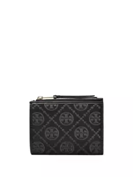 Кошелек с декором T Monogram Tory Burch, черный