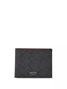 Кошелек с монограммой Ferragamo, черный