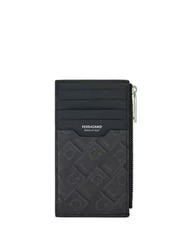 Кошелек с монограммой Ferragamo, черный
