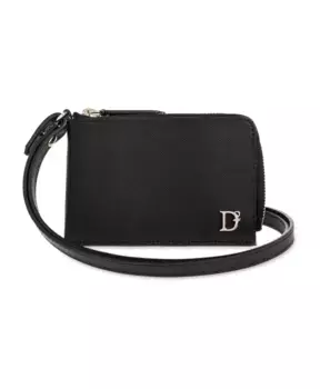 Кошелек с шейным ремешком Dsquared2, черный