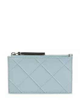 Кошелек с тисненым логотипом Tory Burch, синий