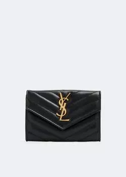 Кошелек SAINT LAURENT Cassandre small envelope wallet, черный