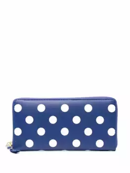 Кошелек в горох Comme Des Garons Wallet, синий