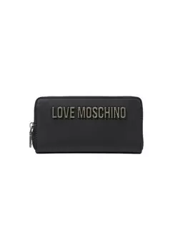 Кошелек женский Love Moschino с логотипом бренда, серый