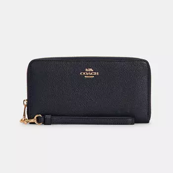 Кошелёк Coach Long Zip Around, синий