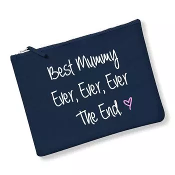 Косметичка Best Mummy Ever Ever Ever The End Темно-синий, серый или розовый 60 SECOND MAKEOVER, темно-синий
