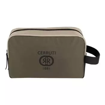 Косметичка цвета кирпичного бежевого хаки черного цвета CERRUTI 1881