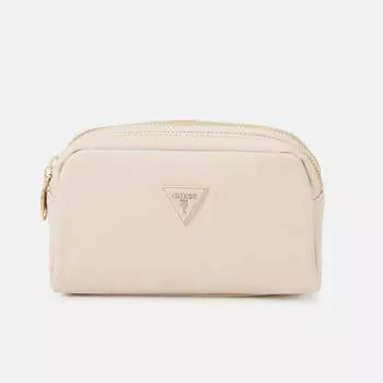 Косметичка Guess Double Zip, бежевый