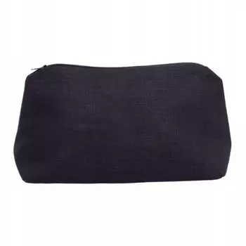 Косметичка из натурального льна, черная с красной подкладкой 15x25 см Inna marka