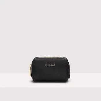 Косметичка из зерненой кожи Coccinelle TROUSSE MEDIUM, черный