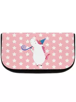 Косметичка Mr & Mrs Panda Einhorn Party ohne Spruch, цвет rot pastell