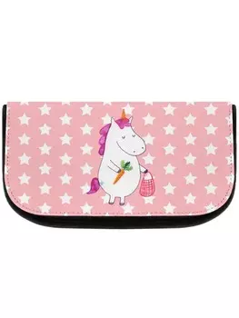 Косметичка Mr & Mrs Panda Einhorn Vegan ohne Spruch, цвет rot pastell
