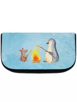 Косметичка Mr & Mrs Panda Pinguin Lagerfeuer ohne Spruch, цвет eisblau