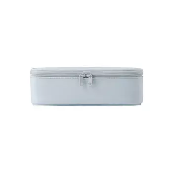 Косметичка Muji с карманом - сеточкой, бежевый