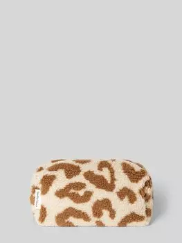 Косметичка с плюшевым мехом модель 'Ecru Leopard' STUDIO NOOS, песочный