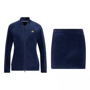 Костюм 3-stripe two-piece long sleeve suit 'navy' Adidas, синий