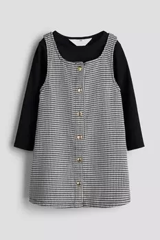 Костюм-Двойка с платьем и рубашкой H&M, черный