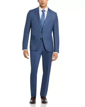 Костюм очень узкого кроя Paul Smith Soho Sharkskin, синий