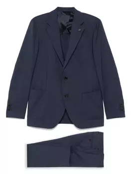 Костюм с брошью Lardini, синий