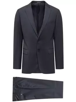 Костюм с однобортным пиджаком Emporio Armani, синий