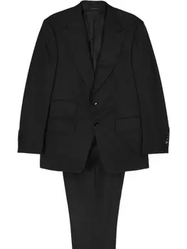 Костюм с однобортным пиджаком TOM FORD, черный