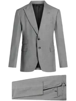 Костюм с однобортным пиджаком TOM FORD, серый