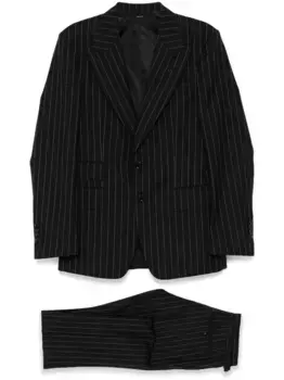Костюм в полоску TOM FORD, черный