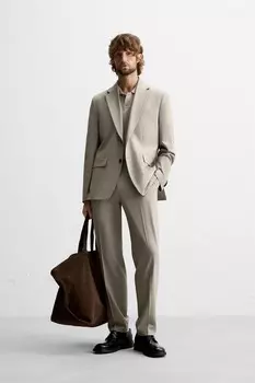 Костюмный пиджак ZARA, кэмел