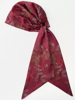 Косынка Zara Animal Print, бордовый