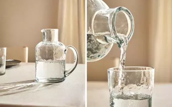 Кованый стеклянный кувшин Zara Home, прозрачный