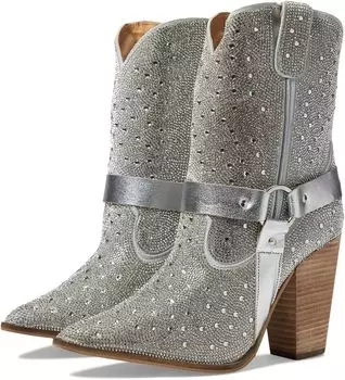 Ковбойские сапоги Crown Jewel Leather Bootie Dingo, цвет Silver