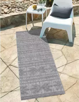 Ковер Carpet City "Ковер для дома и улицы Santorini 411 80х150 см, цвет anthrazit