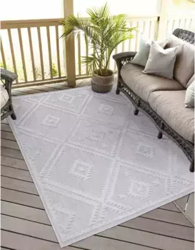 Ковер Carpet City "Ковер для дома и улицы Santorini 454 140х200 см, серый
