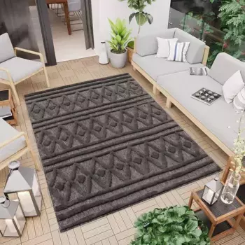 Ковер Carpet City "Ковер для дома и улицы Santorini 58538 160х230 см, цвет anthrazit