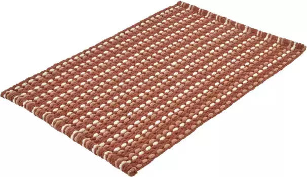 Коврик для ванной Kleine Wolke Loop с нескользящим покрытием 70х120 см, цвет terracotta