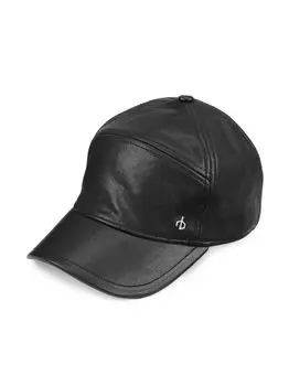 Кожаная бейсболка Mercer rag & bone, черный
