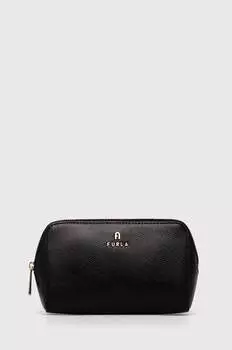 Кожаная косметичка Ares Furla, черный