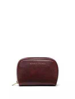 Кожаная косметичка Brunello Cucinelli, коричневый