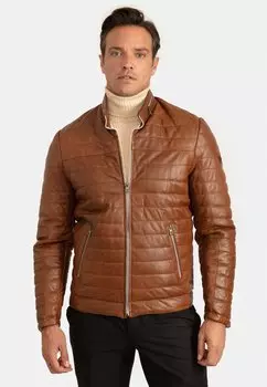 Кожаная куртка 2 ZIPPED POCKET Jacey Quinn, цвет hazelnut