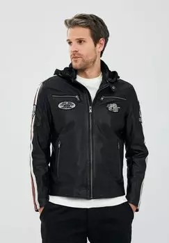 Кожаная куртка BIKER Derimod, цвет black