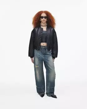 Кожаная куртка-бомбер Marc Jacobs, черный