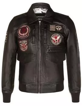 Кожаная куртка-бомбер ВВС - Дублин Infinity Leather, черный