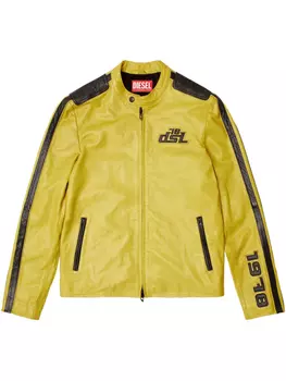 Кожаная куртка Diesel Pop, желтый