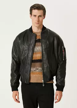 Кожаная куртка Dsquared2, черный