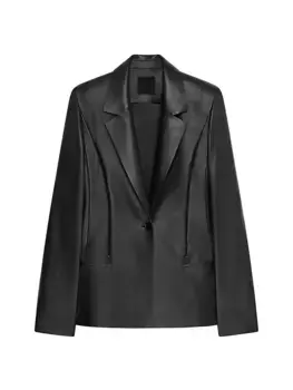 Кожаная куртка-кейп Givenchy, черный