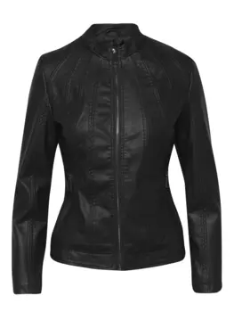 Кожаная куртка KOROSHI Leder Effektjacke, черный