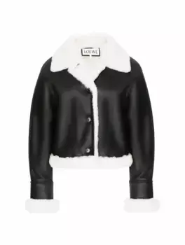 Кожаная куртка Loewe, черный