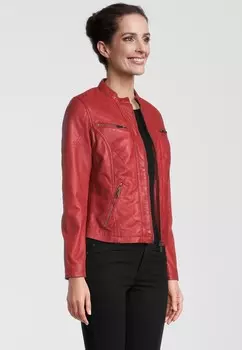 Кожаная куртка MIT LABEL-PATCH H.I.S, красный