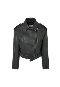 Кожаная куртка Pepe Jeans Between-Season Jacket AMALIA, черный